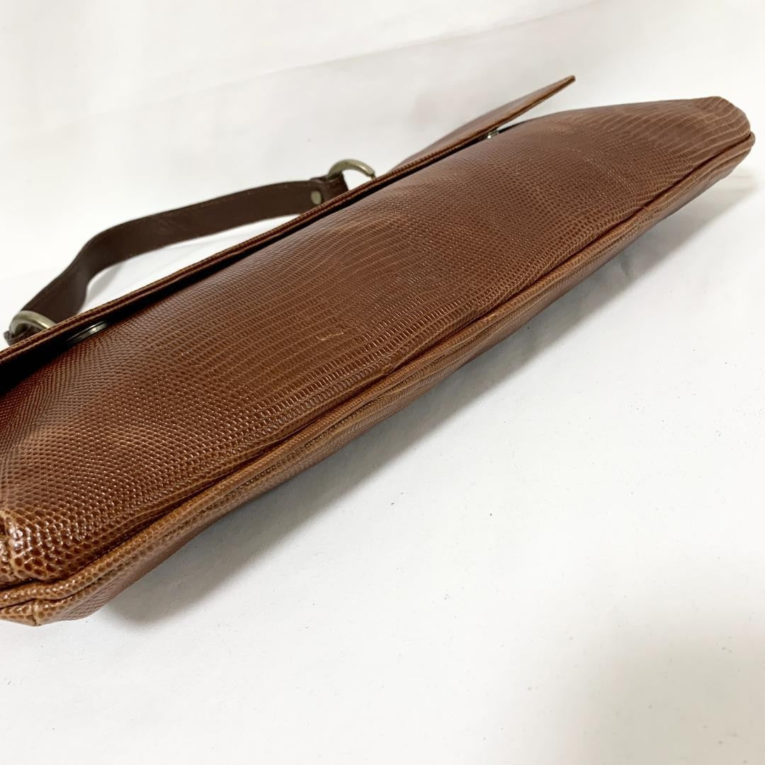 Dolce & Gabbana Hand Bag Tote Purse Leather Brown Authentic