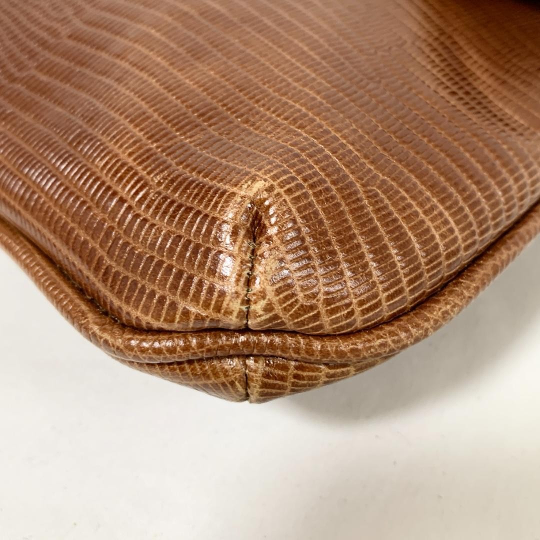 Dolce & Gabbana Hand Bag Tote Purse Leather Brown Authentic