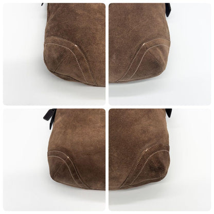 COACH Shoulder Bag Purse Soho Suede Brown Authentic