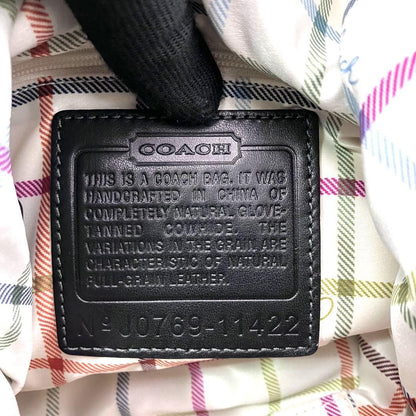 COACH Shoulder Bag Purse Leather Black Authentic