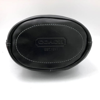 COACH Shoulder Bag Purse Leather Black Authentic