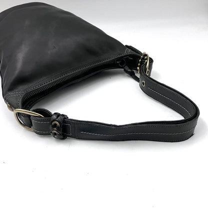COACH Shoulder Bag Purse Leather Black Authentic