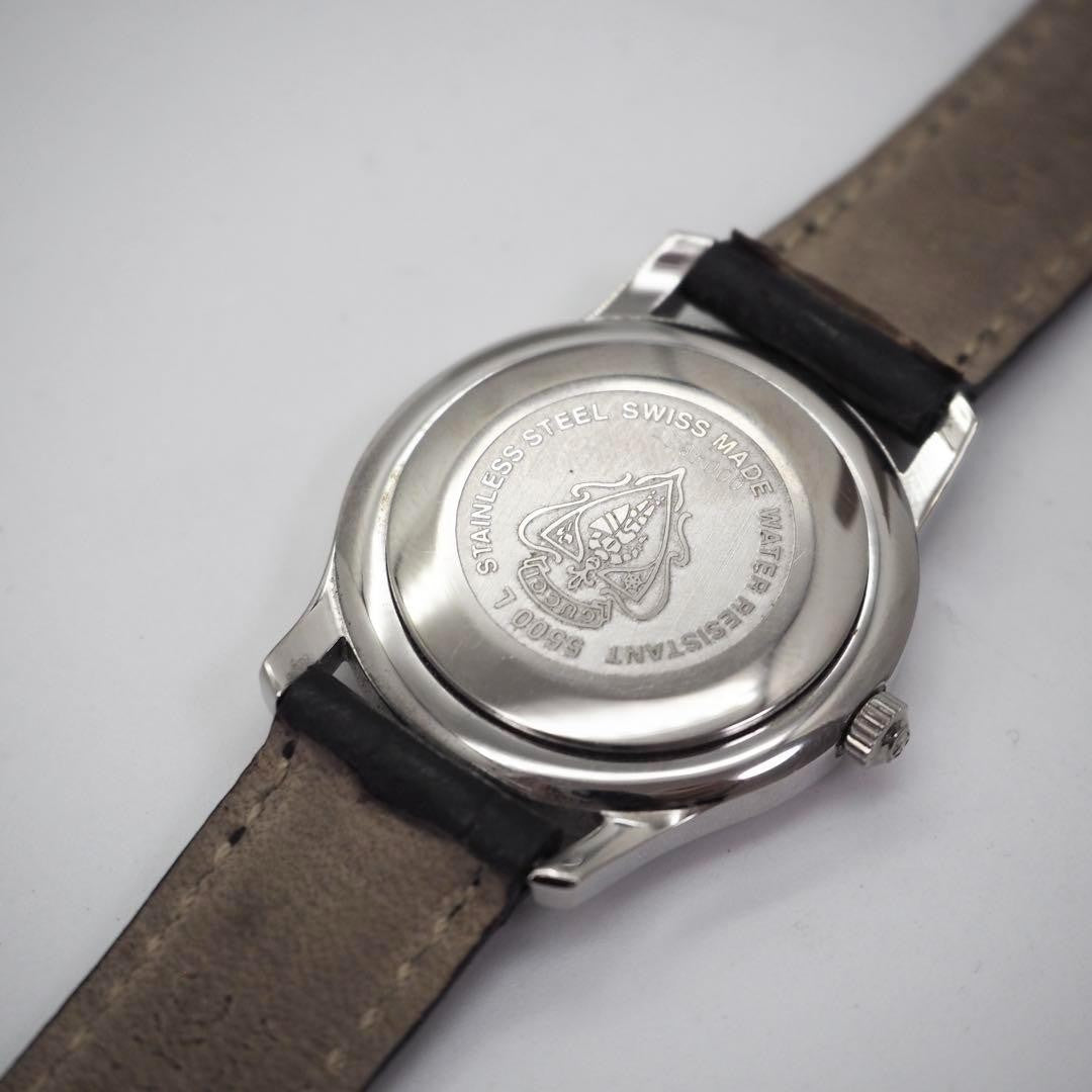GUCCI 5500L Quartz Watch Wristwatch White Silver Women's Authentic