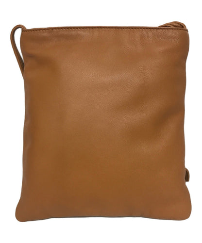 LOEWE Bag Shoulder Purse Anagram Leather Brown Authentic