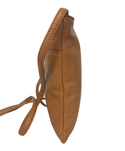 LOEWE Bag Shoulder Purse Anagram Leather Brown Authentic