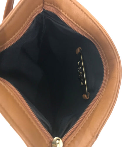 LOEWE Bag Shoulder Purse Anagram Leather Brown Authentic
