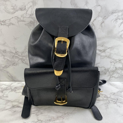 VERSACE Backpack Medusa Leather Black Authentic