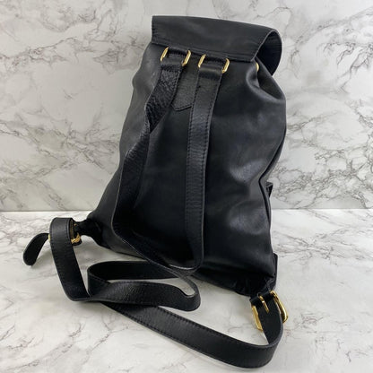 VERSACE Backpack Medusa Leather Black Authentic