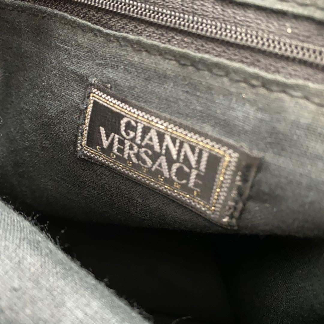 VERSACE Backpack Medusa Leather Black Authentic