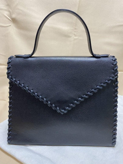 Saint Laurent Hand Bag Tote Purse Leather Black Authentic