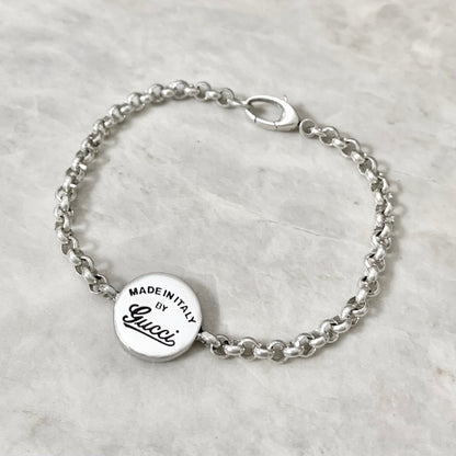 GUCCI Bracelet Bangle Chain Silver 925 Women Accessory Authentic