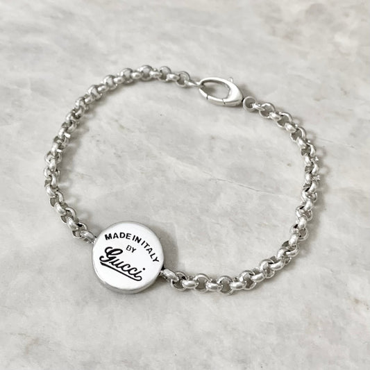 GUCCI Bracelet Bangle Chain Silver 925 Women Accessory Authentic