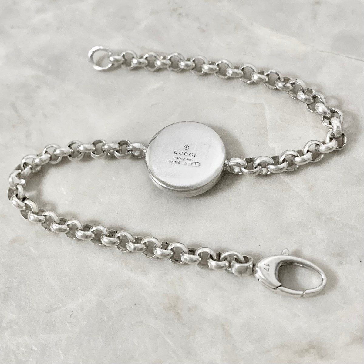 GUCCI Bracelet Bangle Chain Silver 925 Women Accessory Authentic