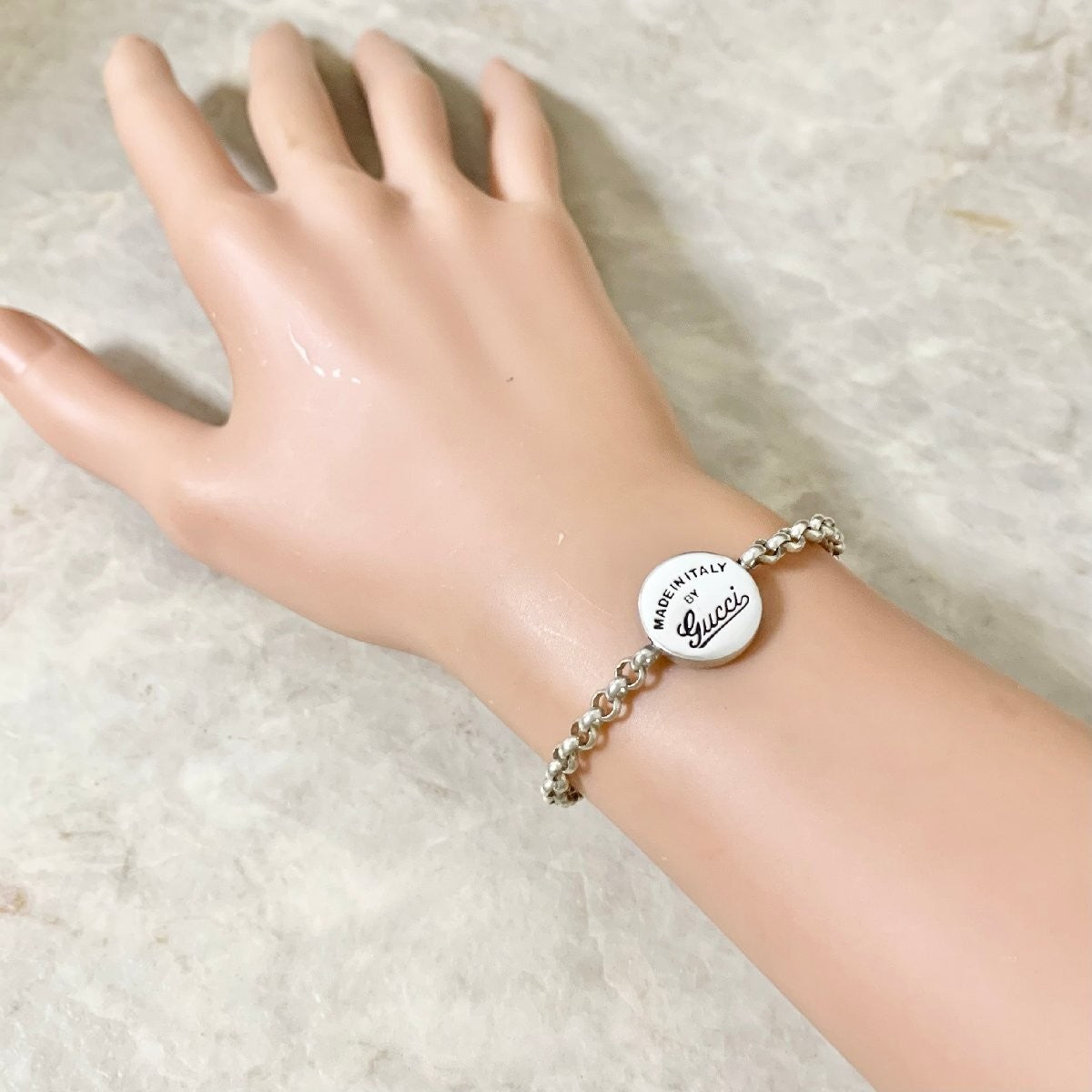 GUCCI Bracelet Bangle Chain Silver 925 Women Accessory Authentic