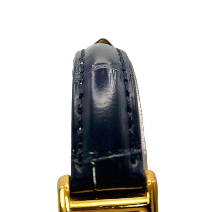GUCCI Quartz Watch Wristwatch Gold Black Women's Authentic