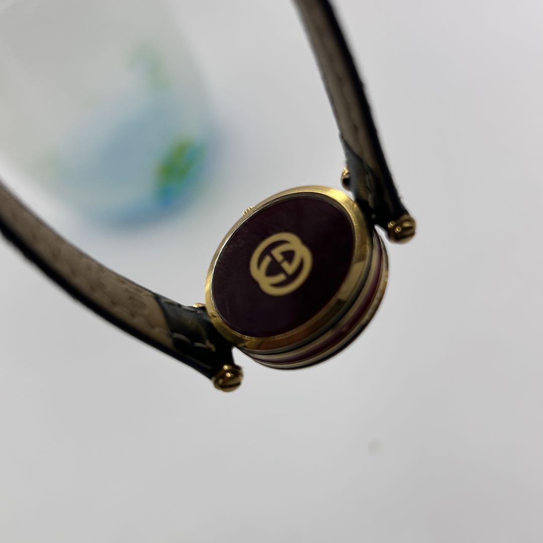 GUCCI Quartz Watch Wristwatch Gold White Beige Women's Authentic