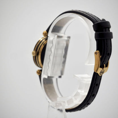 GUCCI Quartz Watch Wristwatch Gold Black Women's Authentic