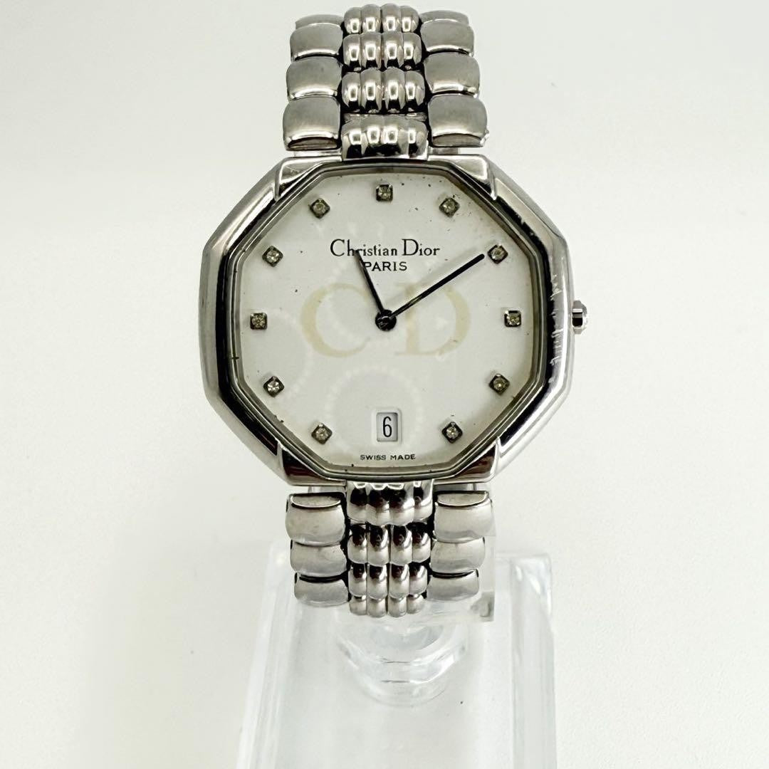 Christian Dior Quartz Watch Wristwatch Logo Silver Women's Authentic