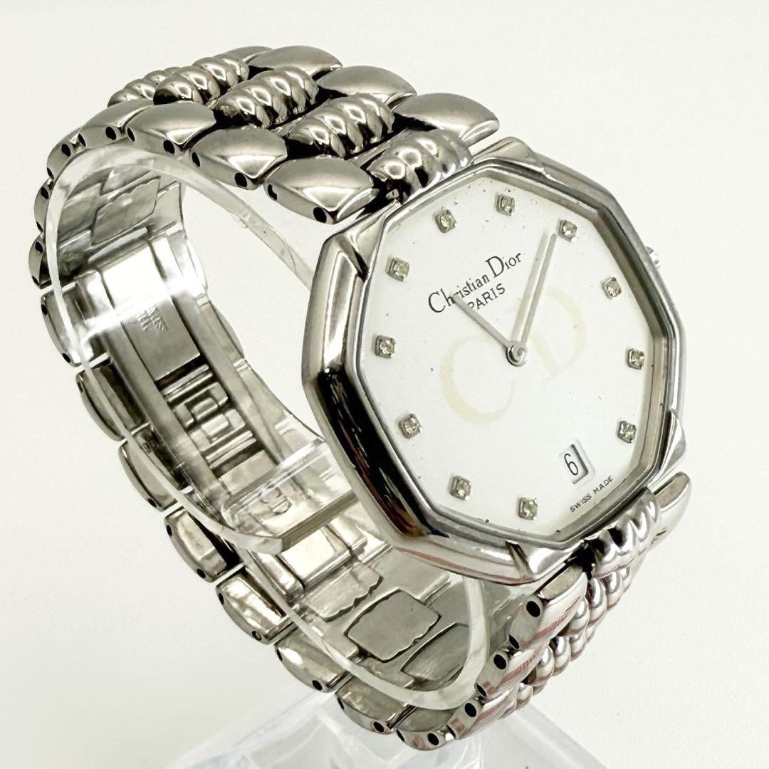 Christian Dior Quartz Watch Wristwatch Logo Silver Women's Authentic