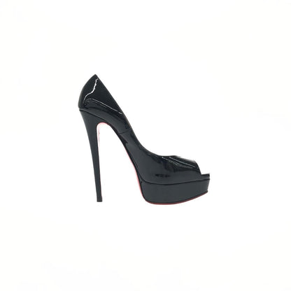 Christian Louboutin Shoes Pumps Heel EU 38 US 8 Black Authentic