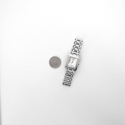 FENDI 7000L Quartz Watch Wristwatch Logo White Silver Women's Authentic
