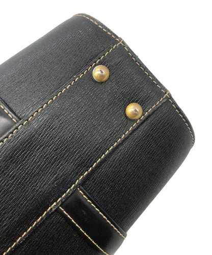 BURBERRY Hand Bag Tote Purse Nova Check Black Authentic