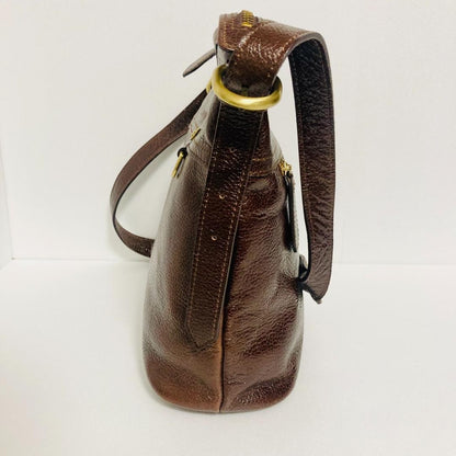 BURBERRY Shoulder Bag Purse Nova Check Leather Authentic