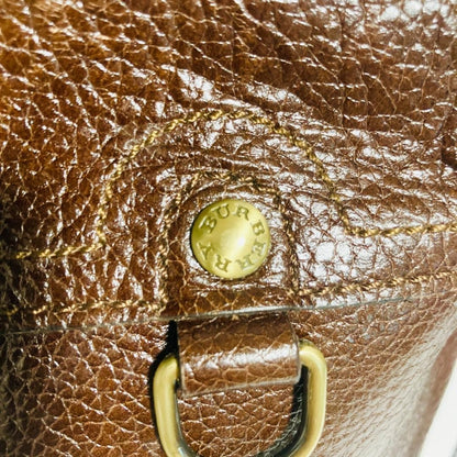 BURBERRY Shoulder Bag Purse Nova Check Leather Authentic