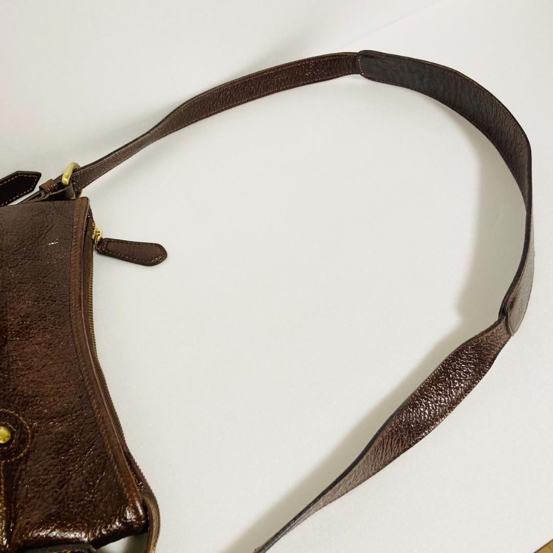 BURBERRY Shoulder Bag Purse Nova Check Leather Authentic
