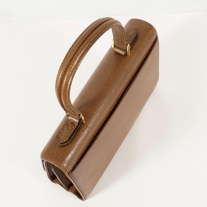 Valentino Garavani Hand Bag Tote Purse Leather Brown Authentic
