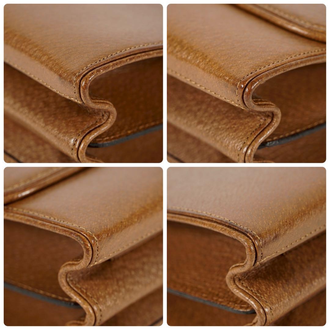 Valentino Garavani Hand Bag Tote Purse Leather Brown Authentic
