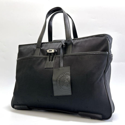 Montblanc Business Bag Briefcase Nylon Leather Black Authentic