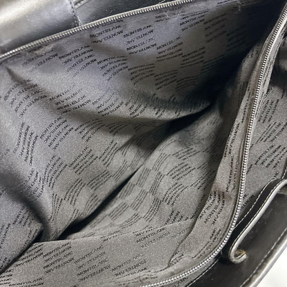 Montblanc Business Bag Briefcase Nylon Leather Black Authentic