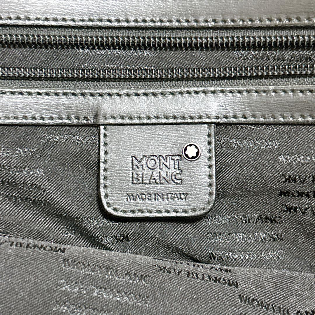Montblanc Business Bag Briefcase Nylon Leather Black Authentic