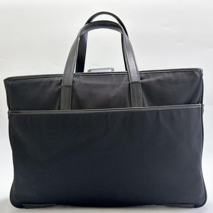 Montblanc Business Bag Briefcase Nylon Leather Black Authentic