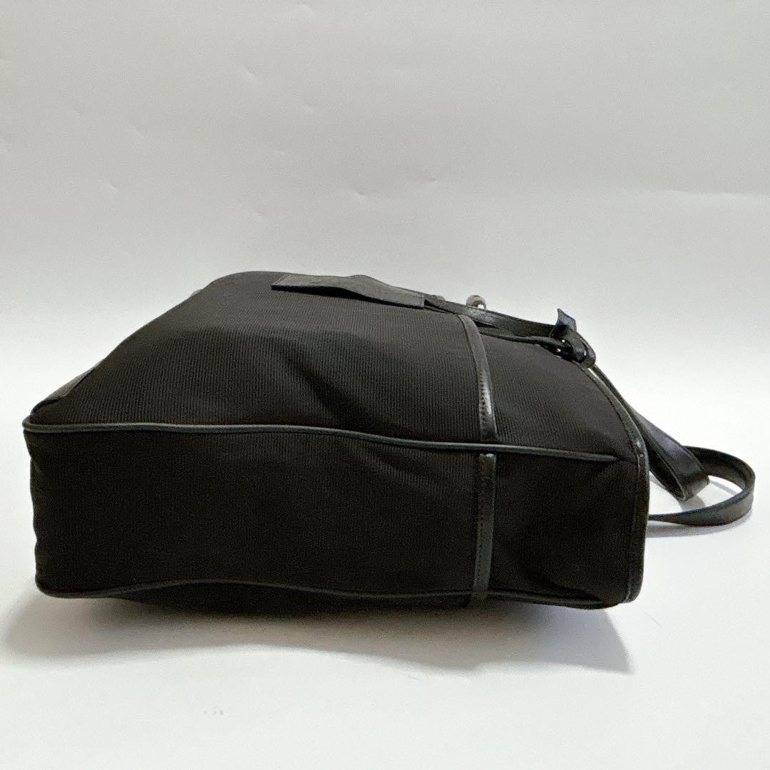 Montblanc Business Bag Briefcase Nylon Leather Black Authentic