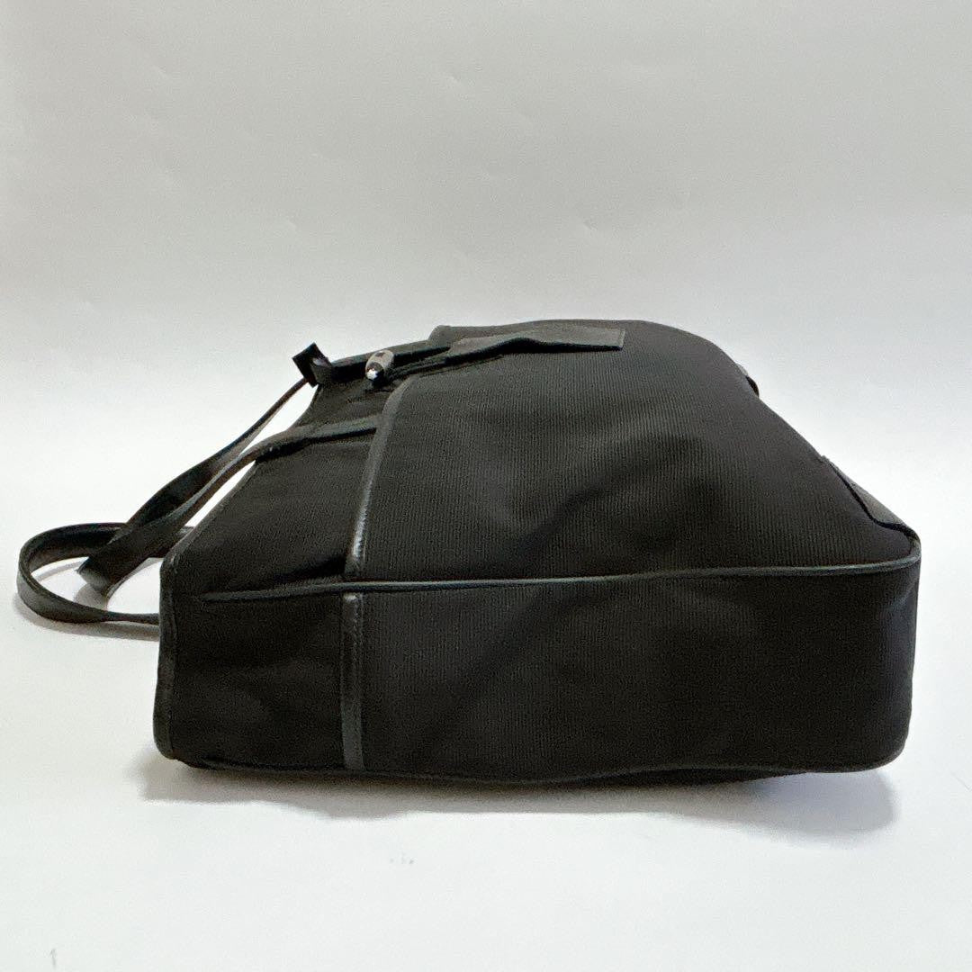 Montblanc Business Bag Briefcase Nylon Leather Black Authentic