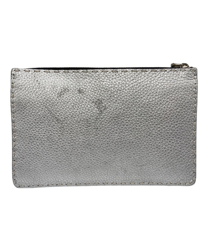 FENDI Clutch Bag Second Bag Selleria Silver Authentic