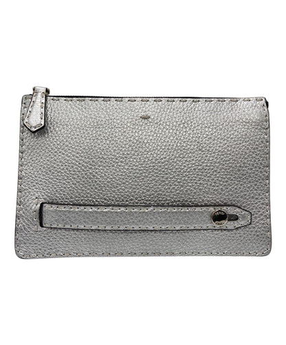 FENDI Clutch Bag Second Bag Selleria Silver Authentic