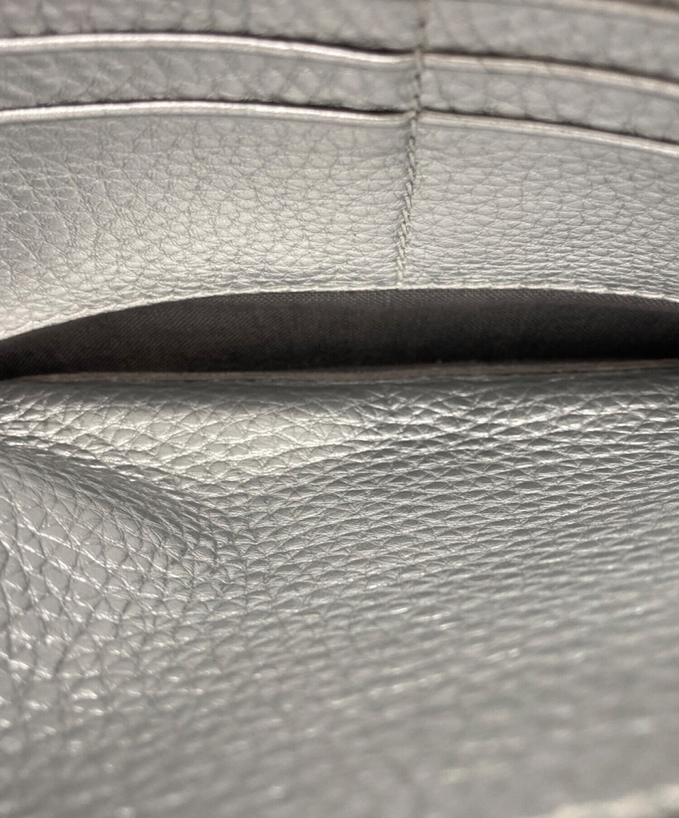 FENDI Clutch Bag Second Bag Selleria Silver Authentic