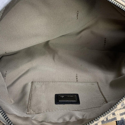 FENDI Hand Bag Tote Purse FF Zucchino Canvas Beige Authentic