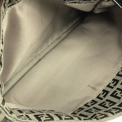FENDI Hand Bag Tote Purse FF Zucchino Brown Authentic