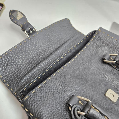 FENDI Hand Bag Tote Purse Selleria Leather Authentic