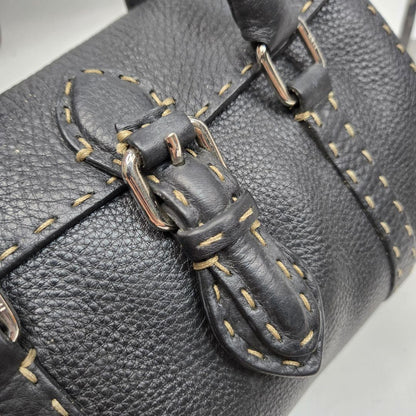 FENDI Hand Bag Tote Purse Selleria Leather Authentic