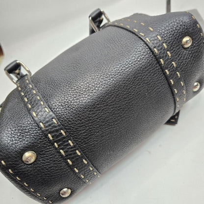 FENDI Hand Bag Tote Purse Selleria Leather Authentic