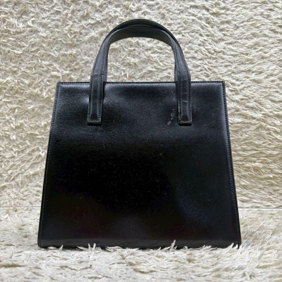 FENDI Hand Bag Tote Purse Leather Black Authentic