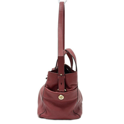 Chloe Hand Bag Tote Purse Leather Bordeaux Authentic