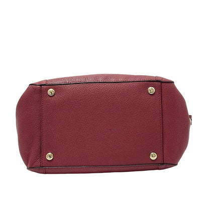 Chloe Hand Bag Tote Purse Leather Bordeaux Authentic