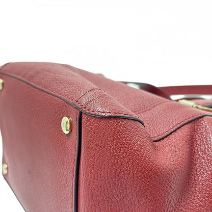 Chloe Hand Bag Tote Purse Leather Bordeaux Authentic