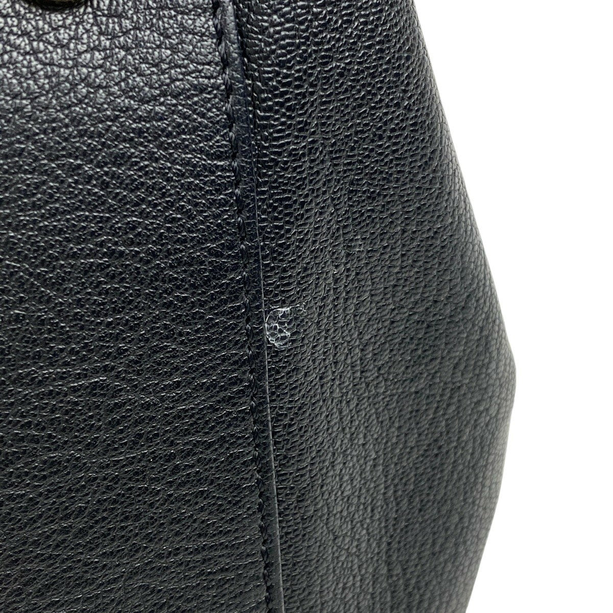 Chloe Hand Bag Tote Purse 2way Logo Leather Black Authentic